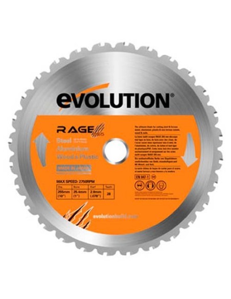 EVO 677255 DISCO EVO 255 mm. RAGE-3 INGLETADORA