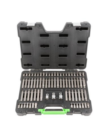 JBM 52550 ESTUCHE DE PUNTAS 75 PIEZAS PARA TORNILLOS RIBE XZN TORX HEXAGONAL INV.