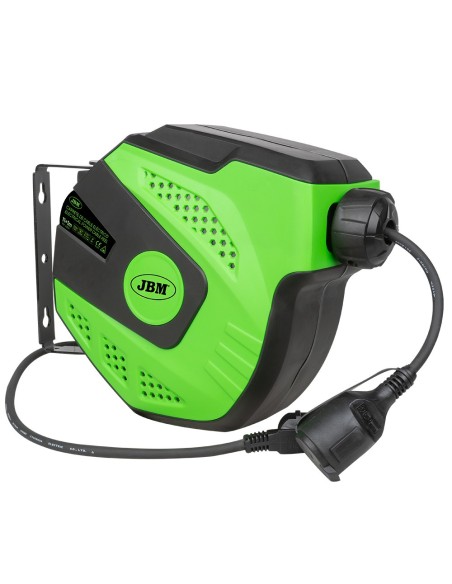 JBM 53584 CARRETE DE CABLE ELÉCTRICO  - 12m - VERDE