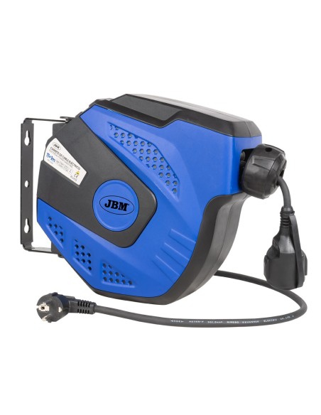 JBM 53526 CARRETE DE CABLE ELÉCTRICO 12M - AZUL