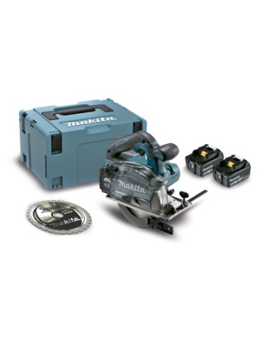 MAKITA DCS553RTJ Cortador de metal con depósito 150mm a batería 18V (2 baterías y cargador)