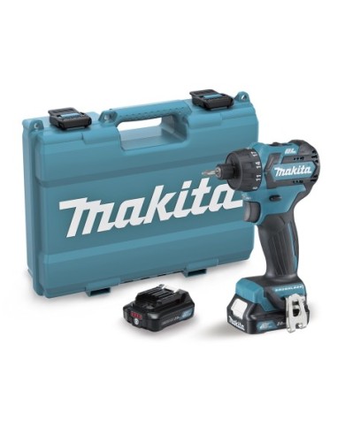 MAKITA DF032DSAE Taladro atornillador a batería 12Vmax CXT BL 1/4" (2 baterías y cargador)