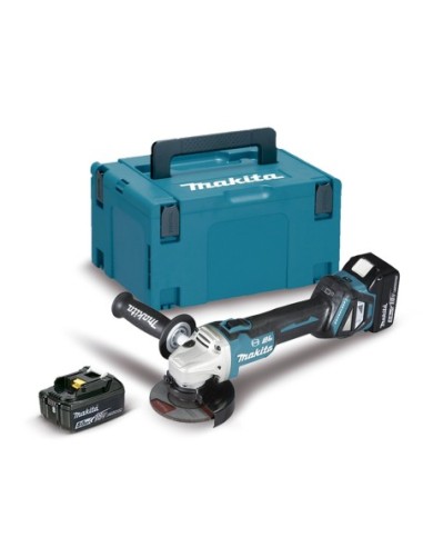 MAKITA DGA513RTJ Miniamoladora BL a batería 18V LXT 50 Ah 125 mm (2 baterías y cargador)