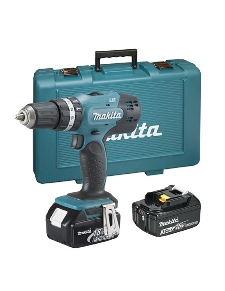 MAKITA DHP453RFE Taladro Combinado a batería 18V 30Ah (2 baterías y cargador)