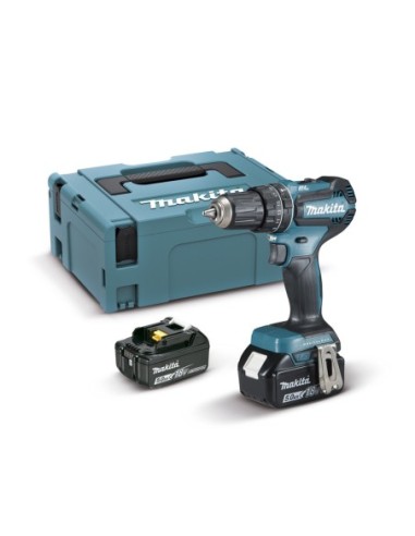 MAKITA DHP485RTJ Taladro percutor a batería 18V LXT 50Ah BL 50Nm (2 baterías y cargador)