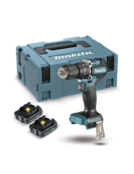 MAKITA DHP487RAJ Taladro combinado BL a batería 18V 20 Ah LXT 40 Nm (2 baterías y cargador)