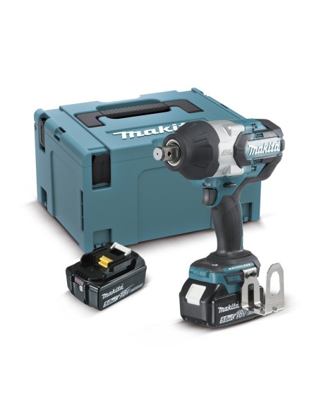 MAKITA DTW1001RTJ Llave de impacto a batería 18V 3/4" 1.050Nm 50Ah (2 baterías y cargador)