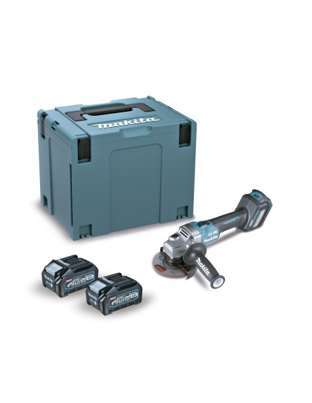 MAKITA GA022GM201 Miniamoladora angular BL 40Vmáx 40 Ah XGT 115 mm AWS (2 baterías y cargador)