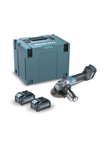 MAKITA GA028GM201 Miniamoladora angular BL 40Vmáx 40 Ah XGT 115 mm AWS (2 baterías y cargador)