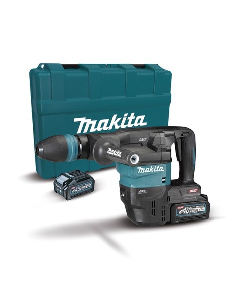 MAKITA HM001GM201 Martillo demoledor BL 40Vmáx 40 Ah XGT 71 kg AVT AWS (2 baterías y cargador)