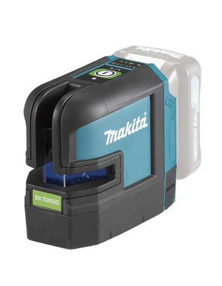 MAKITA SK106GDZ Nivel láser en cruz a batería 12Vmax CXT 4 puntos (sin batería ni cargador)