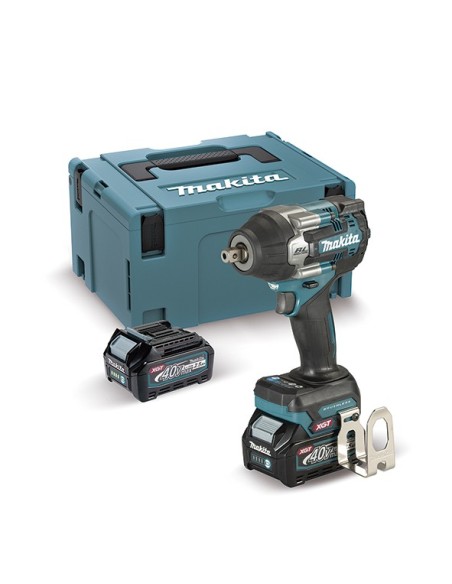 MAKITA TW008GD201 Llave de impacto BL 40Vmax XGT 1/2" 760Nm y Makpac 3 (2 baterías y cargador)