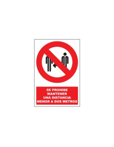 JBM 53815 CARTEL DE PROHIBICIÓN - NO MANTENER DISTANCIA DE SEGURIDAD