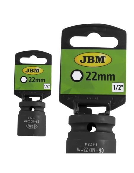 JBM 14734 VASO IMPACTO HEX. 1/2" 22MM