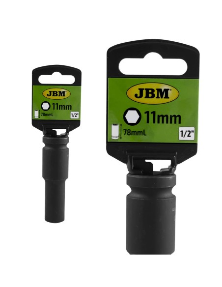 JBM 14736 VASO DE IMPACTO LARGO HEX. 1/2" 11MM