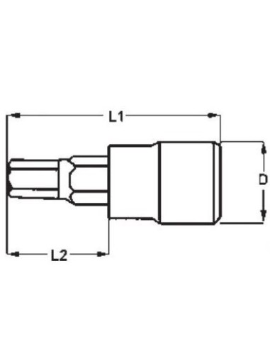 TENGTOOLS 186730305 VASO 1/2 HEX CON PUNTA 10MM EXTRA LARGA M122510L-C