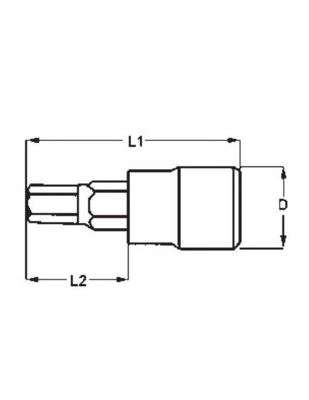 TENGTOOLS 186730305 VASO 1/2 HEX CON PUNTA 10MM EXTRA LARGA M122510L-C