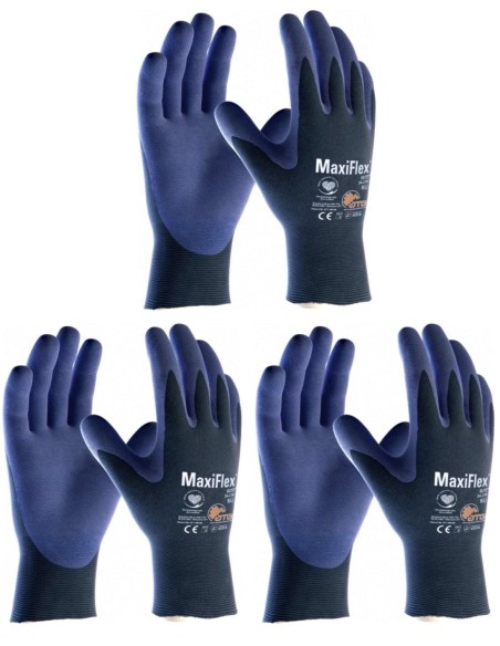 3 pares de guantes de trabajo ATG MaxiFlex® Elite™ 34-274 (Talla 10)