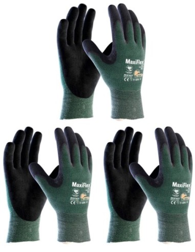 3 pares de guantes anticorte ATG MaxiFlex® Cut™ 34-8743 (Talla 10)