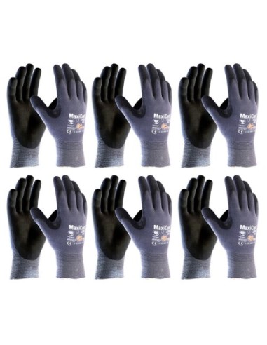 6 pares de guantes anticorte ATG MaxiCut® Ultra™ 44-6746 (Talla 10)