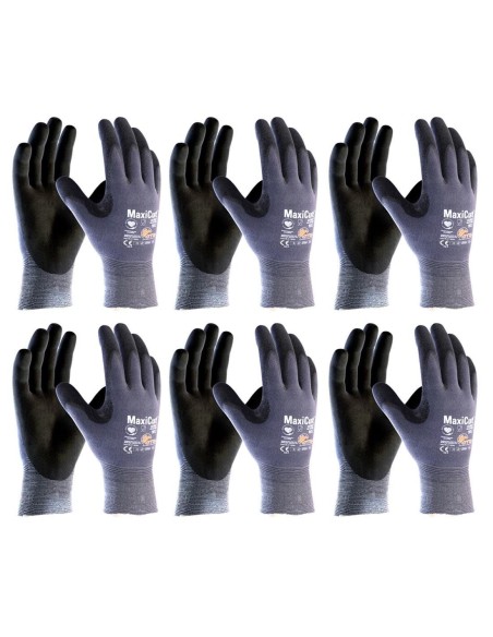 6 pares de guantes anticorte ATG MaxiCut® Ultra™ 44-6746 (Talla 10)