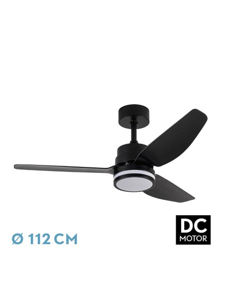 Ventilador de techo Fabrilamp modelo JARAMA negro  (Ø 112 cm)