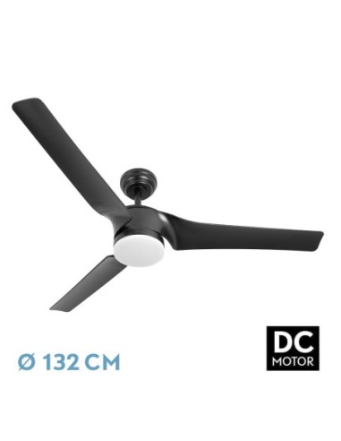 Ventilador de techo Fabrilamp modelo MONTIJO negro  (Ø 132 cm)