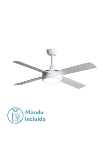 Ventilador de techo Fabrilamp modelo NEVERY blanco y haya  (Ø 122 cm)