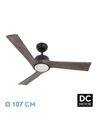 Ventilador de techo Fabrilamp modelo ORINOCO negro y roble  (Ø 107 cm)