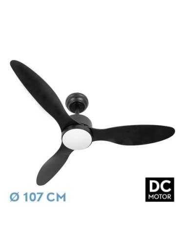 Ventilador de techo Fabrilamp modelo SERPA negro  (Ø 107 cm)