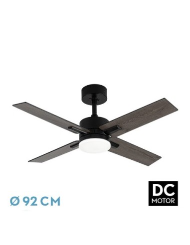 Ventilador de techo Fabrilamp modelo TALCO negro y gris  (Ø 106 cm)