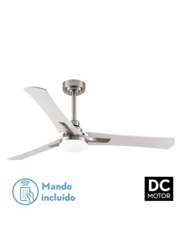 Ventilador de techo Fabrilamp modelo CORO niquel y haya  (Ø 132 cm)