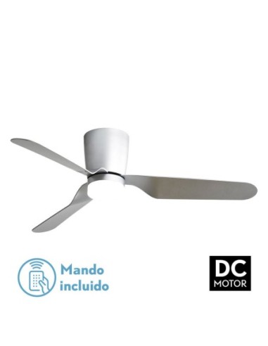 Ventilador de techo Fabrilamp modelo KOCHI níquel y plata  (Ø 132 cm)