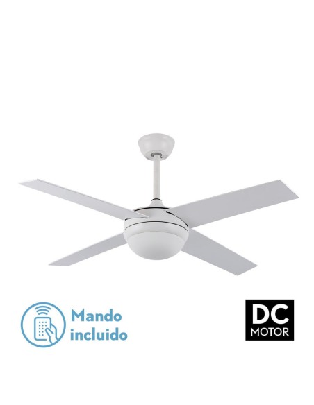 Ventilador de techo Fabrilamp modelo CIRO blanco y haya  (Ø 116,8 cm)