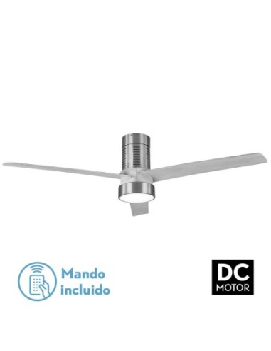 Ventilador de techo Fabrilamp modelo TEO niquel y gris  (Ø 139 cm)