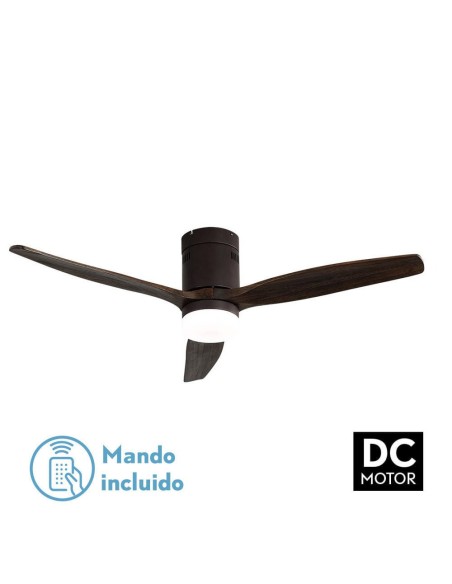 Ventilador de techo Fabrilamp modelo AGUILÓN marrón y roble  (Ø 132 cm)