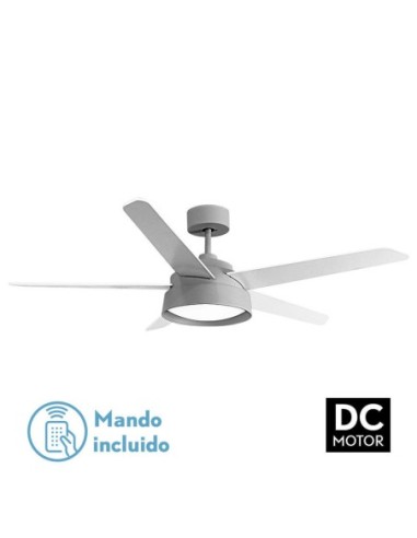 Ventilador de techo Fabrilamp modelo LEBECHE gris y haya  (Ø 132 cm)