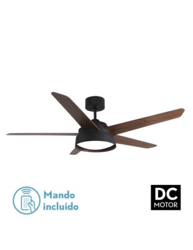 Ventilador de techo Fabrilamp modelo LEBECHE nogal y roble  (Ø 132 cm)