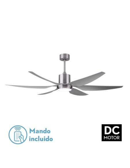 Ventilador de techo Fabrilamp modelo OTTO níquel y plata  (Ø 167 cm)