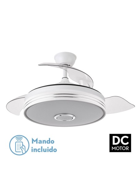 Ventilador de techo retráctil Fabrilamp modelo MATANUSKA blanco  (Ø 108 cm)