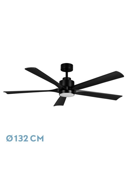 Ventilador de techo Fabrilamp modelo CAIRO negro  (Ø 132 cm)