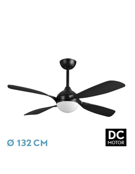 Ventilador de techo Fabrilamp modelo LIVORNO negro  (Ø 132 cm)