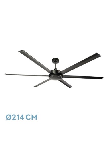 Ventilador de techo Fabrilamp modelo SANSON negro  (Ø 214 cm)