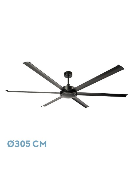 Ventilador de techo Fabrilamp modelo SANSON negro  (Ø 305 cm)