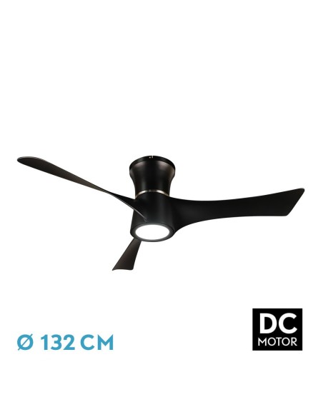 Ventilador de techo Fabrilamp modelo TIANAS negro  (Ø 132 cm)