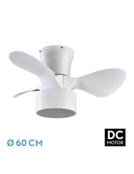 Ventilador de techo Fabrilamp modelo KOS blanco  (Ø 60 cm)