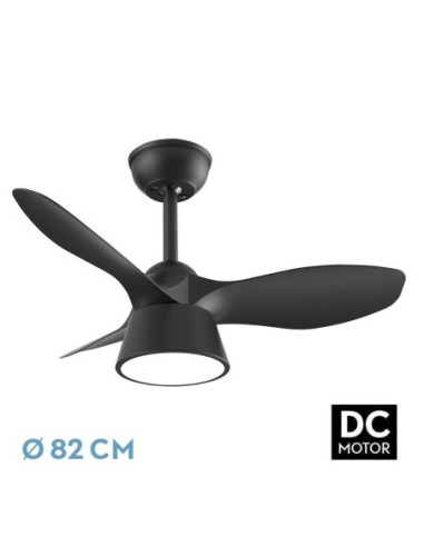 Ventilador de techo Fabrilamp modelo CUBICO negro  (Ø 82 cm)