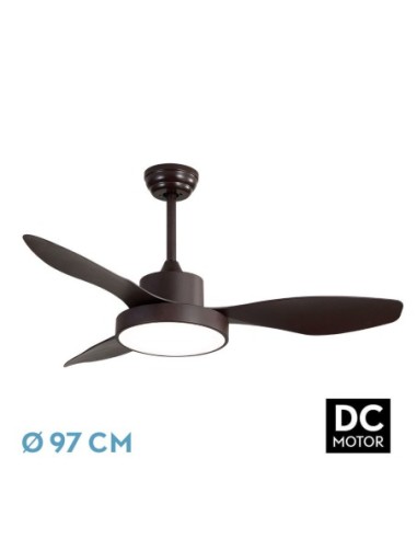 Ventilador de techo Fabrilamp modelo HAYATE marrón  (Ø 97 cm)