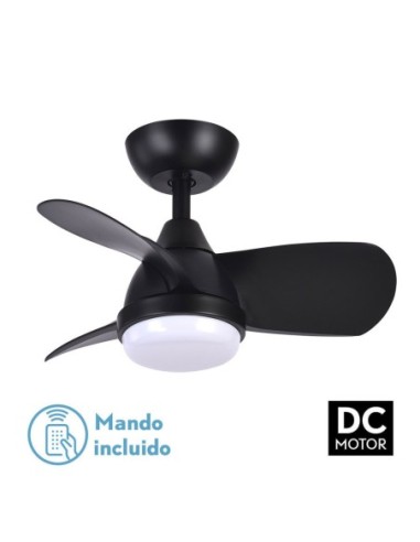 Ventilador de techo Fabrilamp modelo PIRDO negro  (Ø 60 cm)