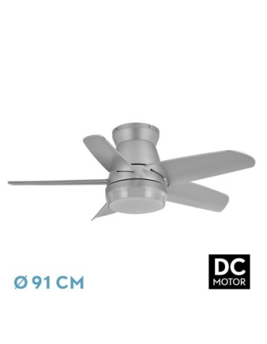 Ventilador de techo Fabrilamp modelo NEUTRON plata  (Ø 91 cm)